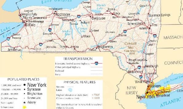 Online Maps: New York State map