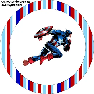 Captain America Free Printable Toppers.