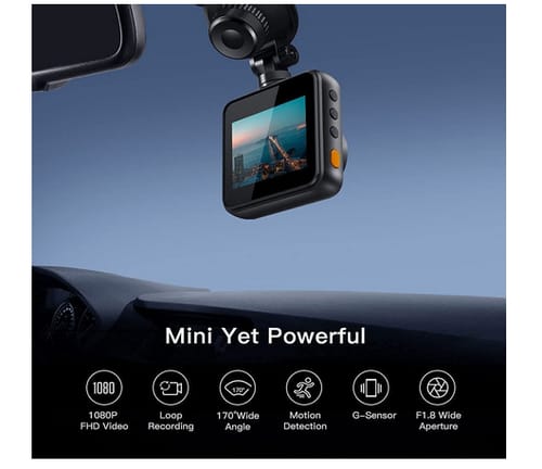 XIAOZAN 1080P Mini Dash Cam for Cars with Night Vision
