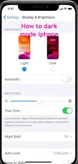 How to dark mode iphone