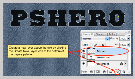 Stitched Text Effect in Photoshop