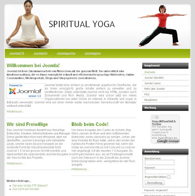 Spiritual Yoga - шаблон для Joomla 1.5