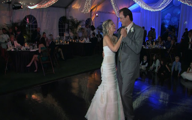 For Dining Dancing we draped the ceilings with sheer panels and white 