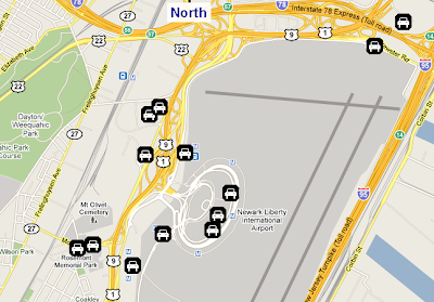 Newark Airport parking map