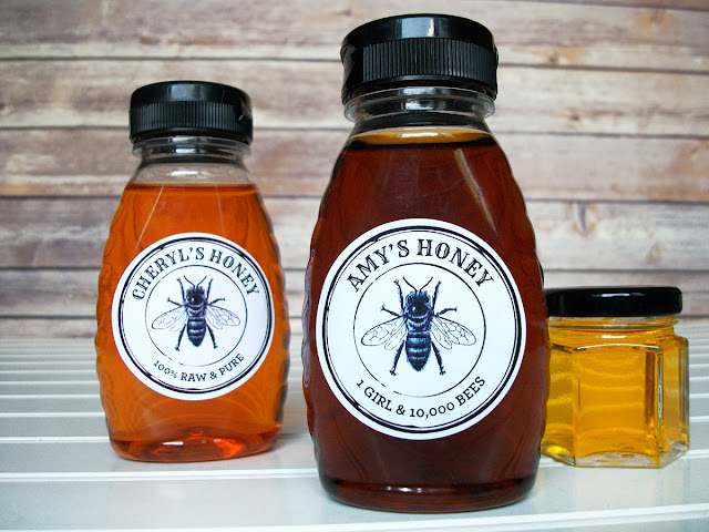 Custom Black & White Seal Honey Jar Labels