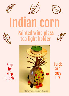 Indian corn tea light holder