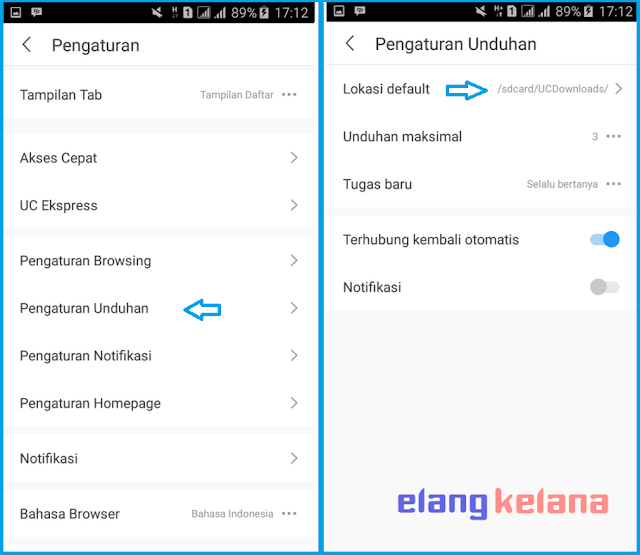 Cara Menyimpan Hasil Download di UC Browser ke Memori Eksternal