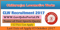 Chittaranjan Locomotive Works Recruitment 2017– 10 Sports Quota