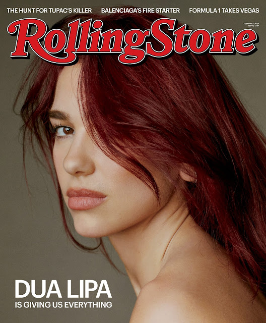 Dua Lipa Beauty Model Photo Shoot for Rolling Stone Magazine February 2024 issue