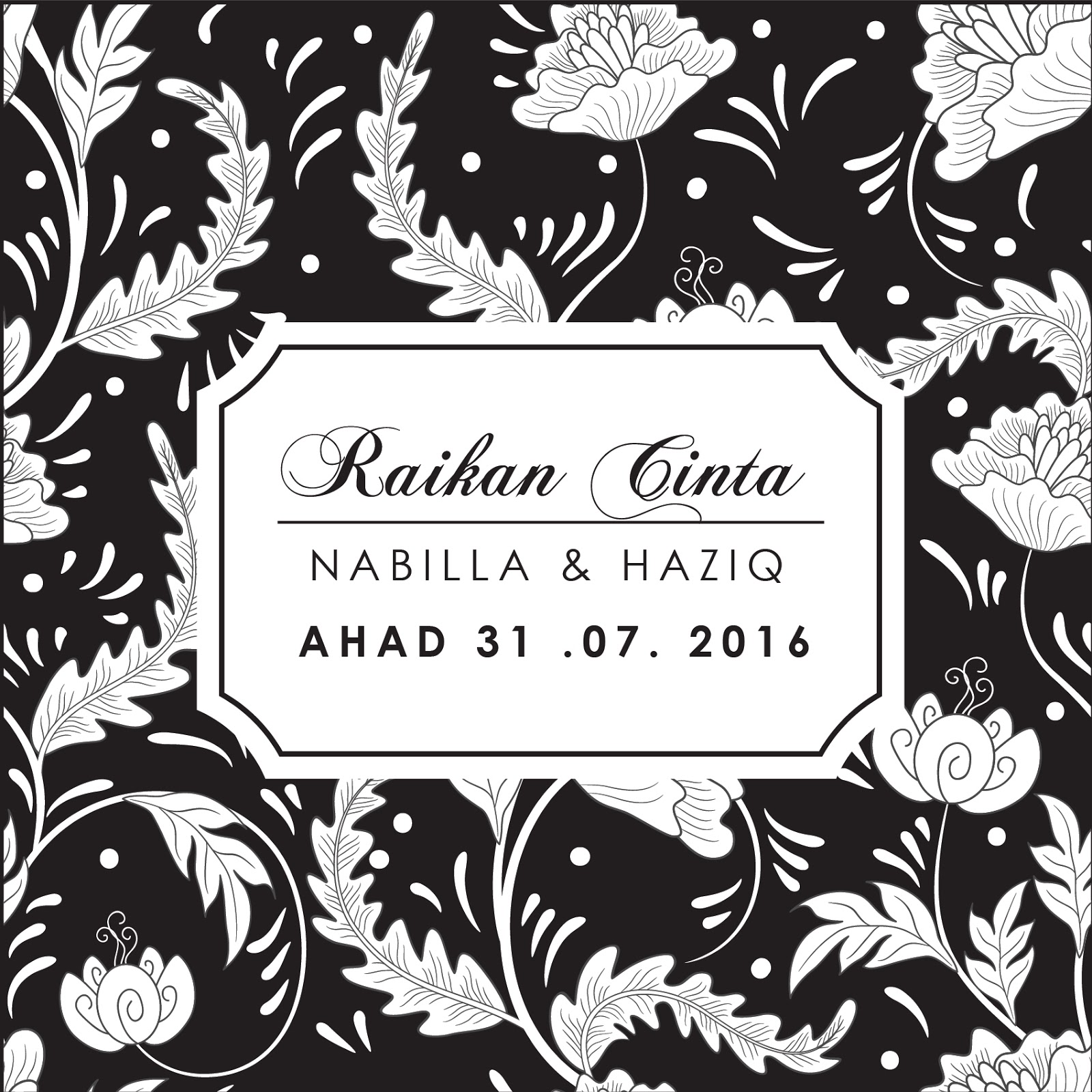 Kiz Wedding Contoh Design  Kad Kahwin Raikan Cinta Nabilla 