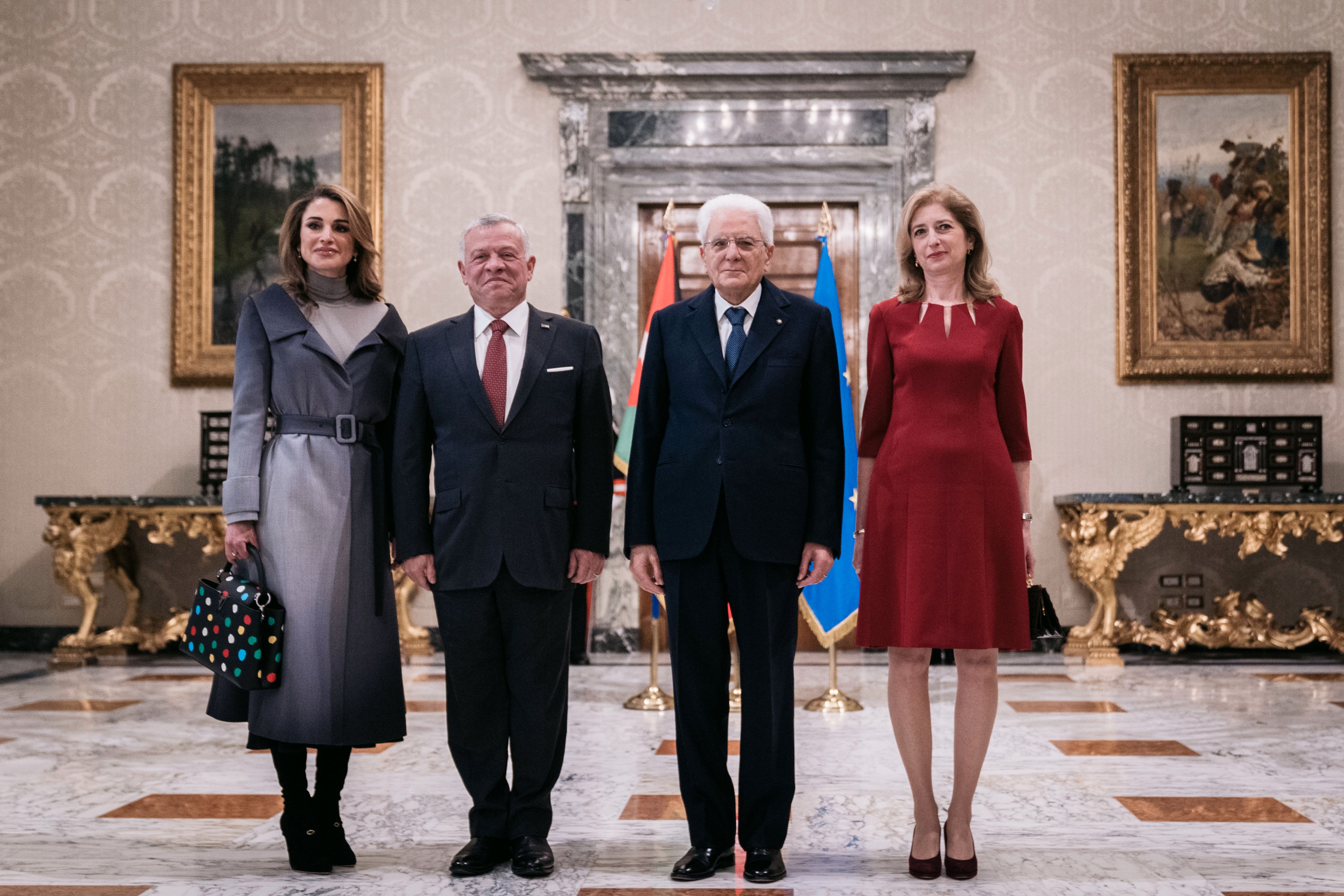 King Abdullah II and Queen Rania of Jordan were paying a working visit to Italy today