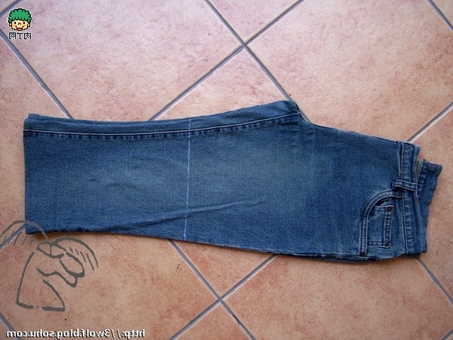 How to sew shorts from old jeans.