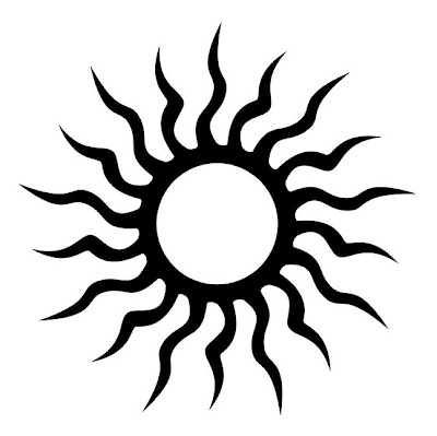 Sun tribal tattoo design