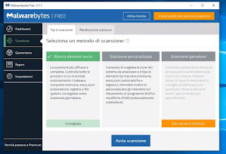 scansioni Malwarebytes