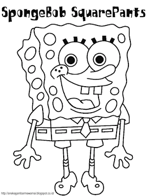 Gambar Mewarnai Sponge Bob