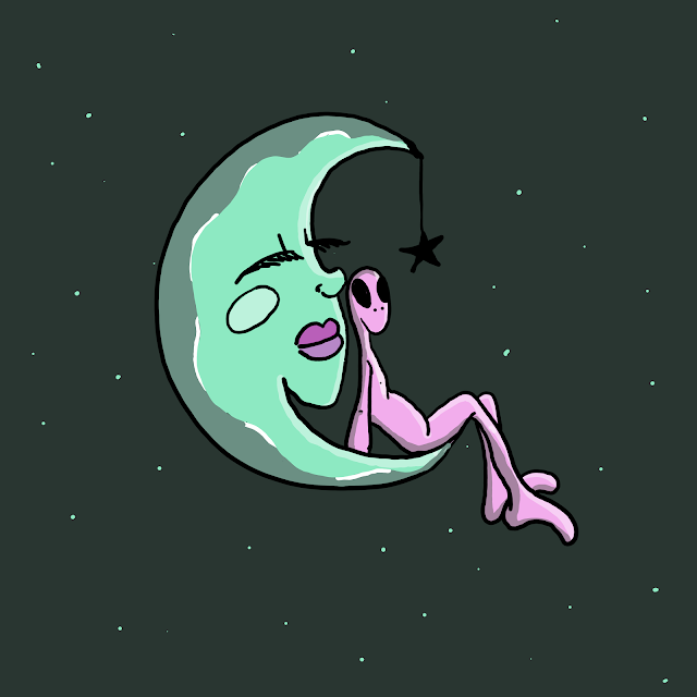 cute moon illustration