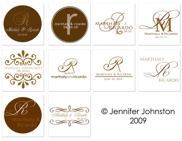 wedding monograms for Marthaly Ricardo