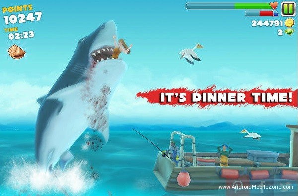 لعبة القرش الجائع Hungry Shark Evolution من أجدد ألعاب الإفتراس ثلاثية الأبعاد للأندرويد والتي عن طريقها سوف تكون القرش الذي يفترس الكائنات ويفزع منه الجميع.