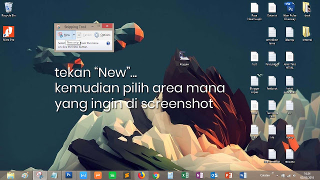 Geser area mana yang ingin kamu screenshot