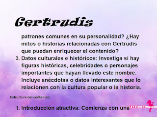 significado del nombre Gertrudis