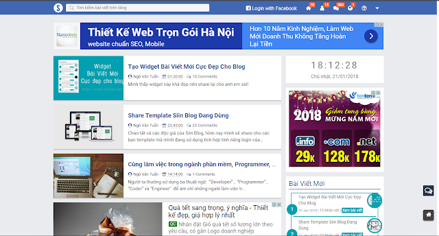 SHARE THEME FACEBOOK PARODY - Siin Blog đang sử dụng.