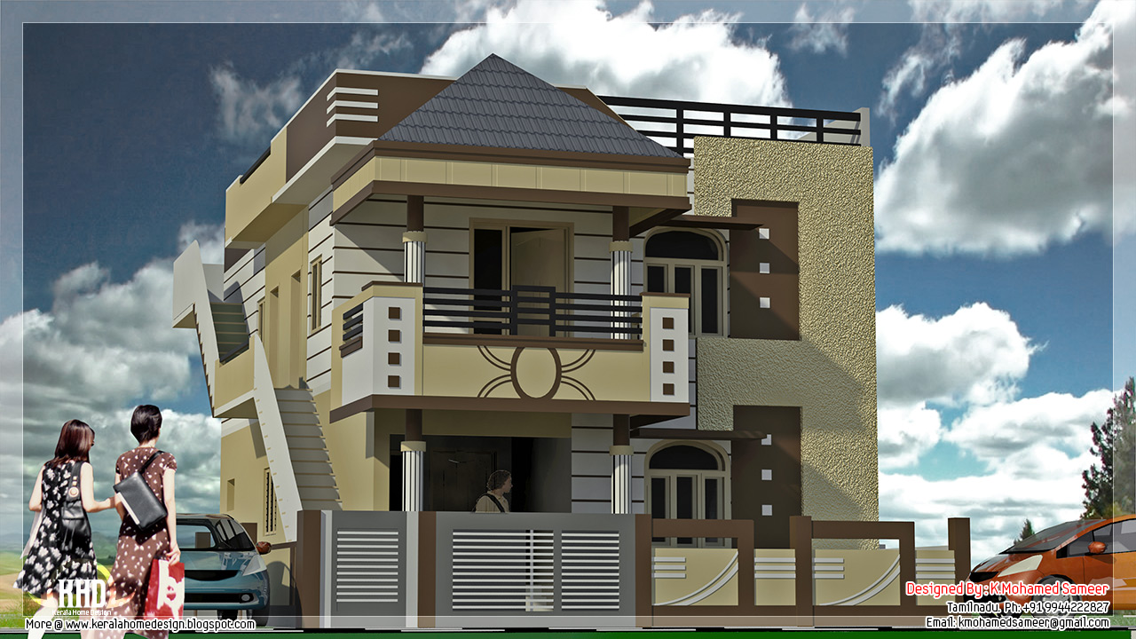  Tamilnadu  style  minimalist house  design Kerala home  