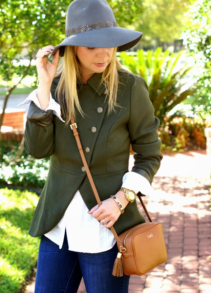 Button tulip miliatry jacket olive