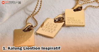 Kalung Liontion Inspiratif merupakan salah satu souvenir eksklusif yang cocok jadi souvenir kartini modern