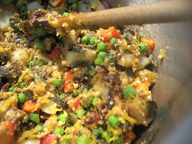quinoa and potatoes, Indian-style