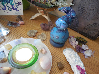 Triple Moon Goddess Spirit Doll a Gourd and Clay Sculpture 