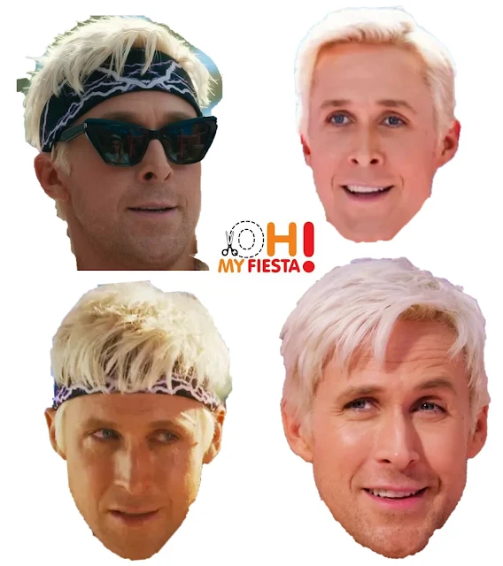 Barbie Movie: Ken Face Images that You Can Use as Masks.