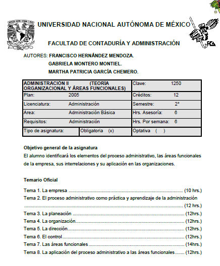 Administración II y Turismo