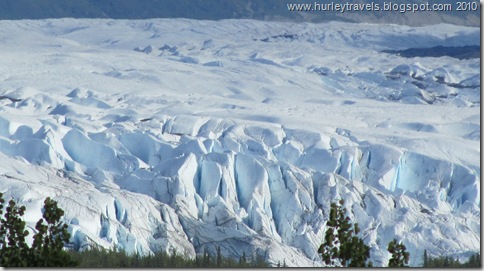 A closer view of the Matanuska Glacier.