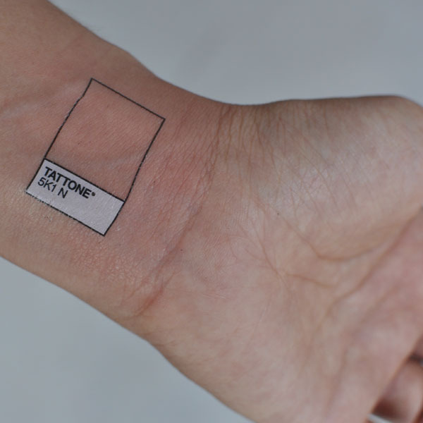 A Temporary Tattoo Inspired by Pantone Chips