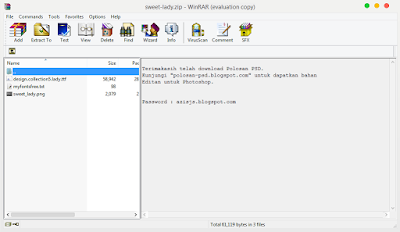 Tutorial Membuat Bakcground pada Comment Winrar /rar/zip by Azis JS