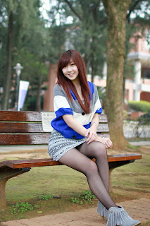 Shen Angel Taiwanese Model Sexy Black Stockings 4