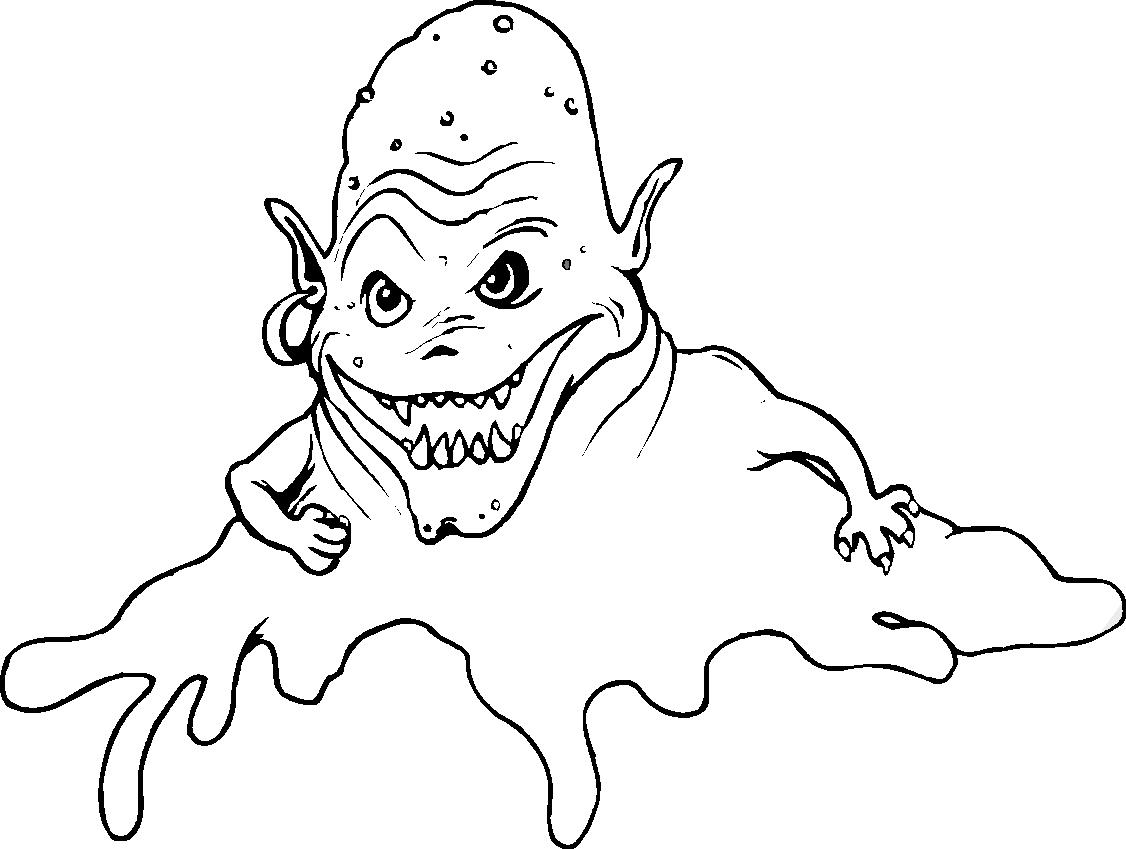 Free Coloring Pages For Kids: Coloring different monsters part 1