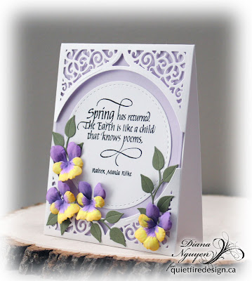 Diana Nguyen, Quietfire Design, Spring has returned, Swirl Bliss, Pansy, Elizabeth Craft Design