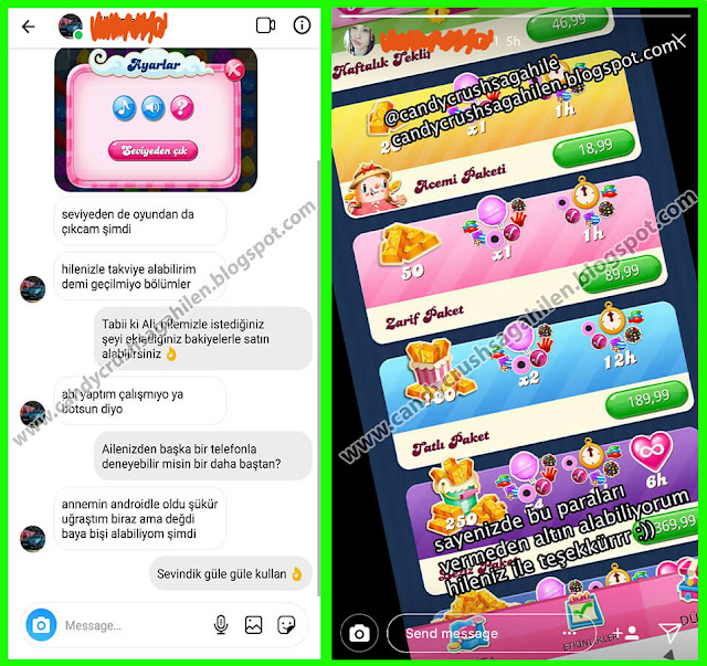 candy crush saga altın hilesi