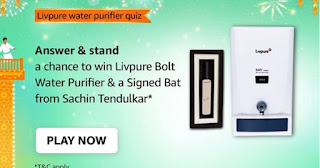 The purification capacity of the Livpure Bolt + Copper RO is upto ____ litres/ hour. Fill in the blanks