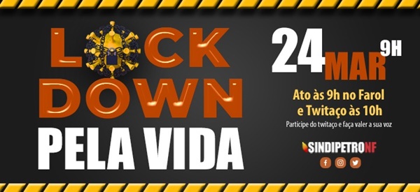 NF adere ao “Lockdown em defesa da vida” e realiza ato no heliporto do Farol 