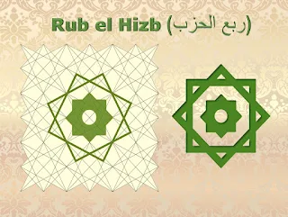Eski İslam sembolü el hizb ve sekiz köşeli yıldız