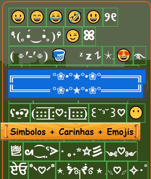 ❤ Símbolos para Copiar ツ ☞ ϟ ✞ ꧁꧂༒☬ Carinhas e Emojis