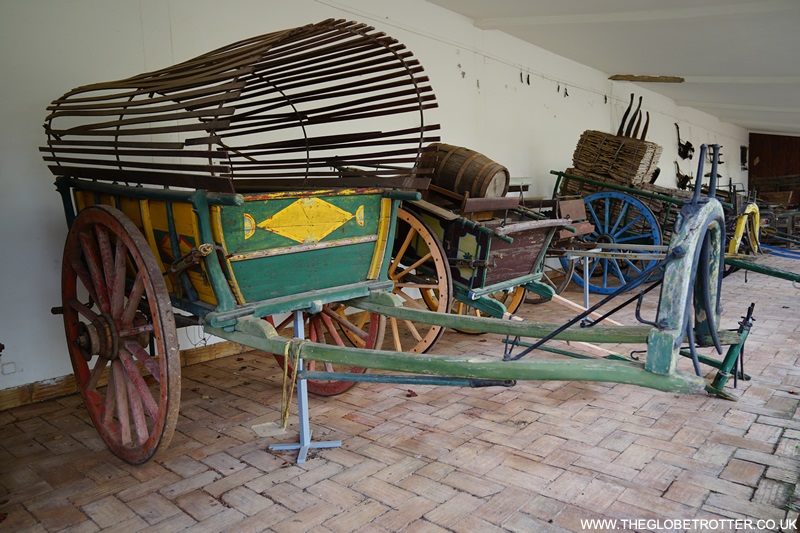 Traditional animal drawn vehicles at the Museum of Costume in Sao de bras Alportel