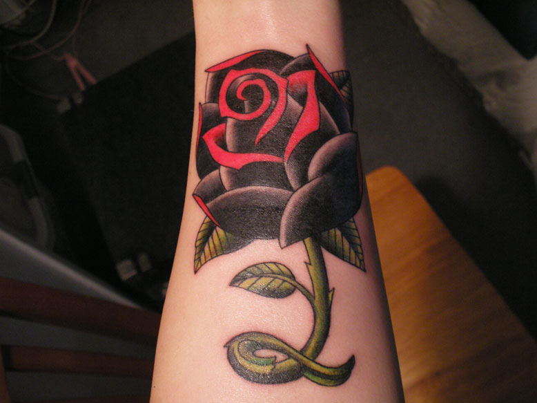 My first Black Rose Tattoo is