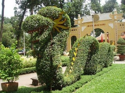 Garden Landscape Architecture with Dragon, Top Natural Landscape Painting - Natural Landscape Design