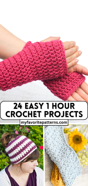 50-minute Fingerless Crochet Gloves