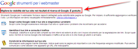 visibilità sito blog strumenti webmaster google