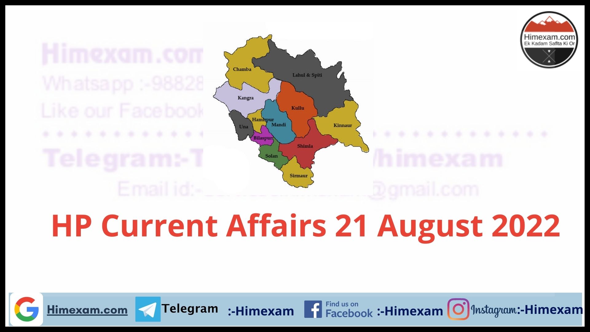 HP Current Affairs 21 August 2022