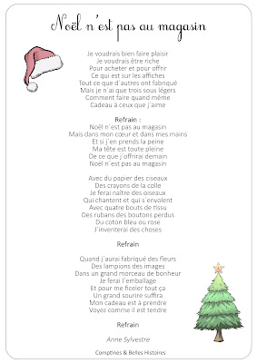 Noël n’est pas au magasin - Paroles de la comptine pour les enfants d'Anne Sylvestre - Sélection de Poésie, Chansons et Comptines pour enfant